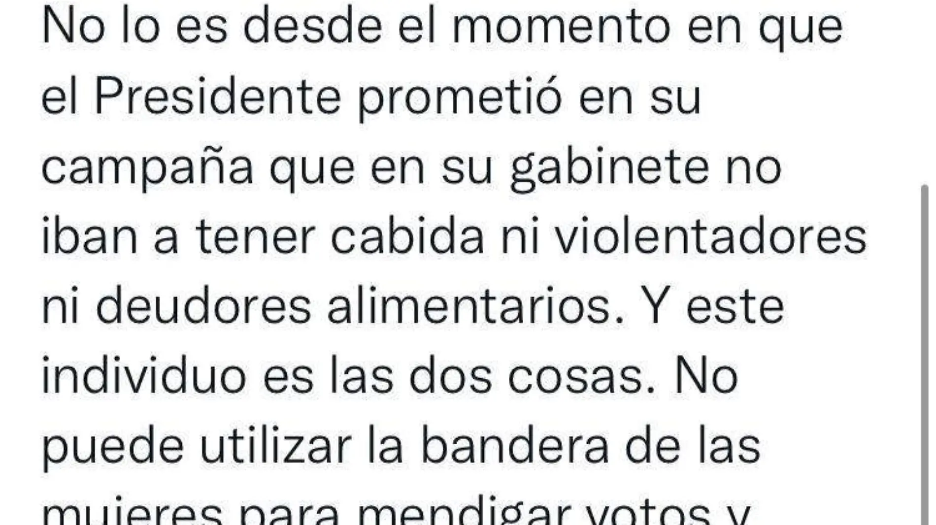 María Fernanda Reyes,  expareja de Michel Chaín, señaló que al día de hoy el demandado no ha hecho un solo pago de pensión alimenticia